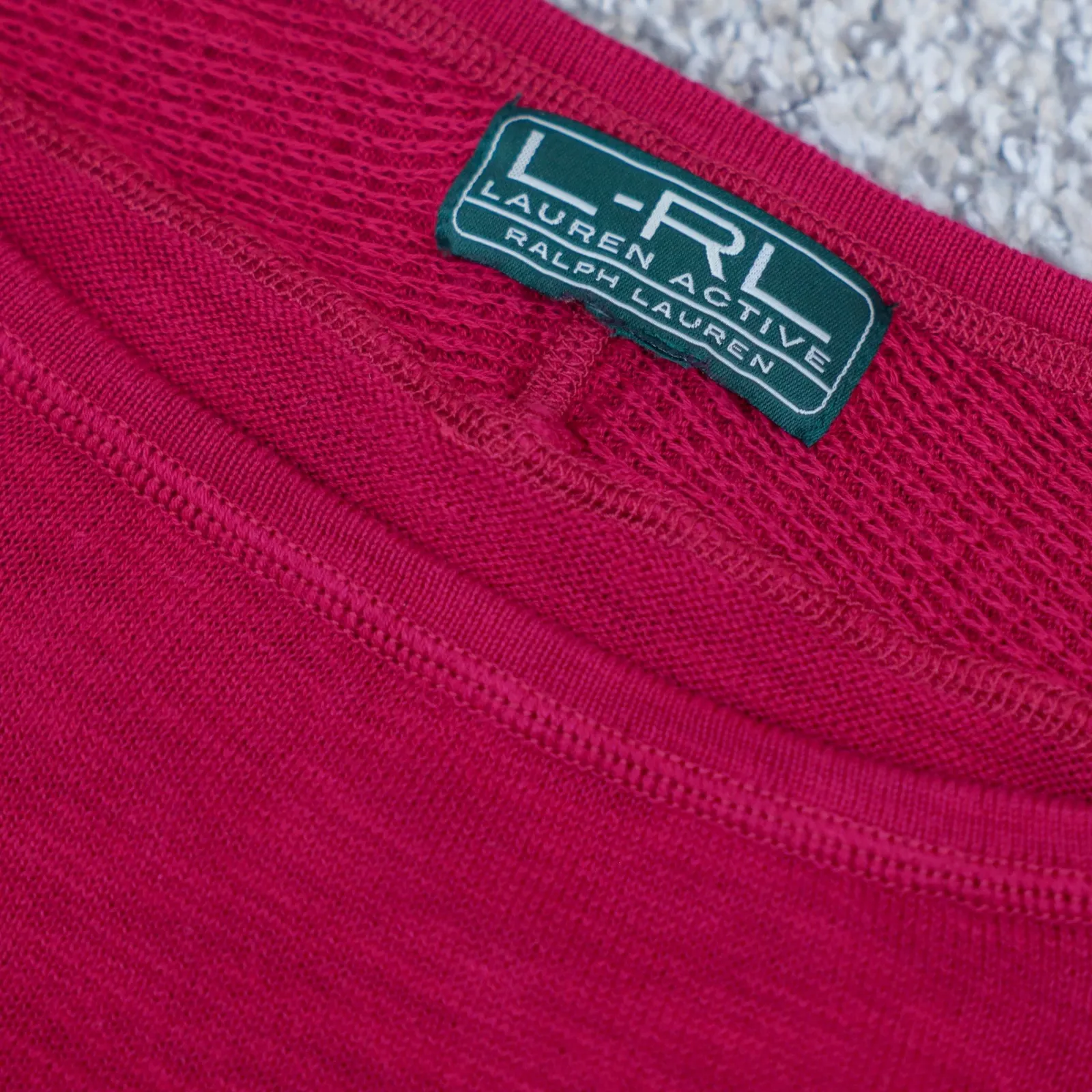 LRL Lauren Active Ralph Lauren Women Pink Textured Long Sleeve Sweater‎ Top XL - Image 6