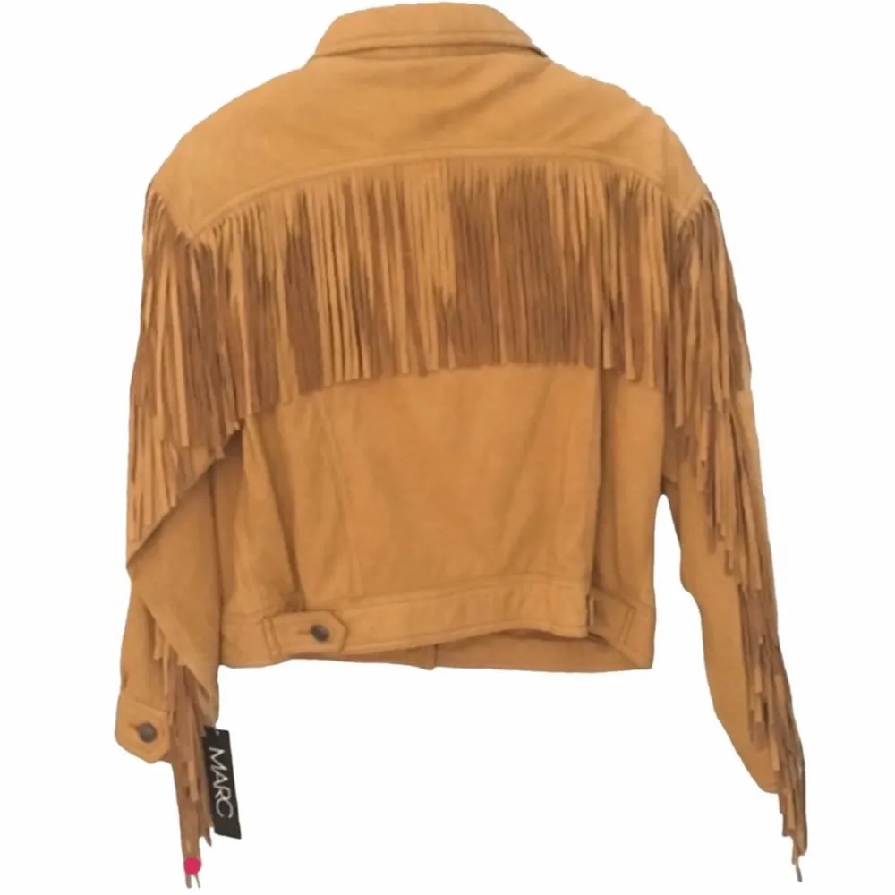Vintage: new Andrew Marc ᯾ Soft Leather Suede Fringe Jacket ᯾ Western Saddle ᯾ M - Image 11
