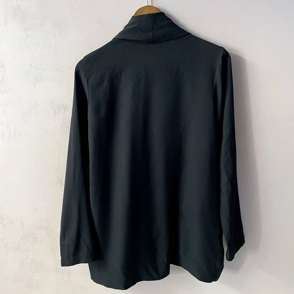 Forever 21  Black Flowy Lightweight Jacket Size M EUC - Image 4