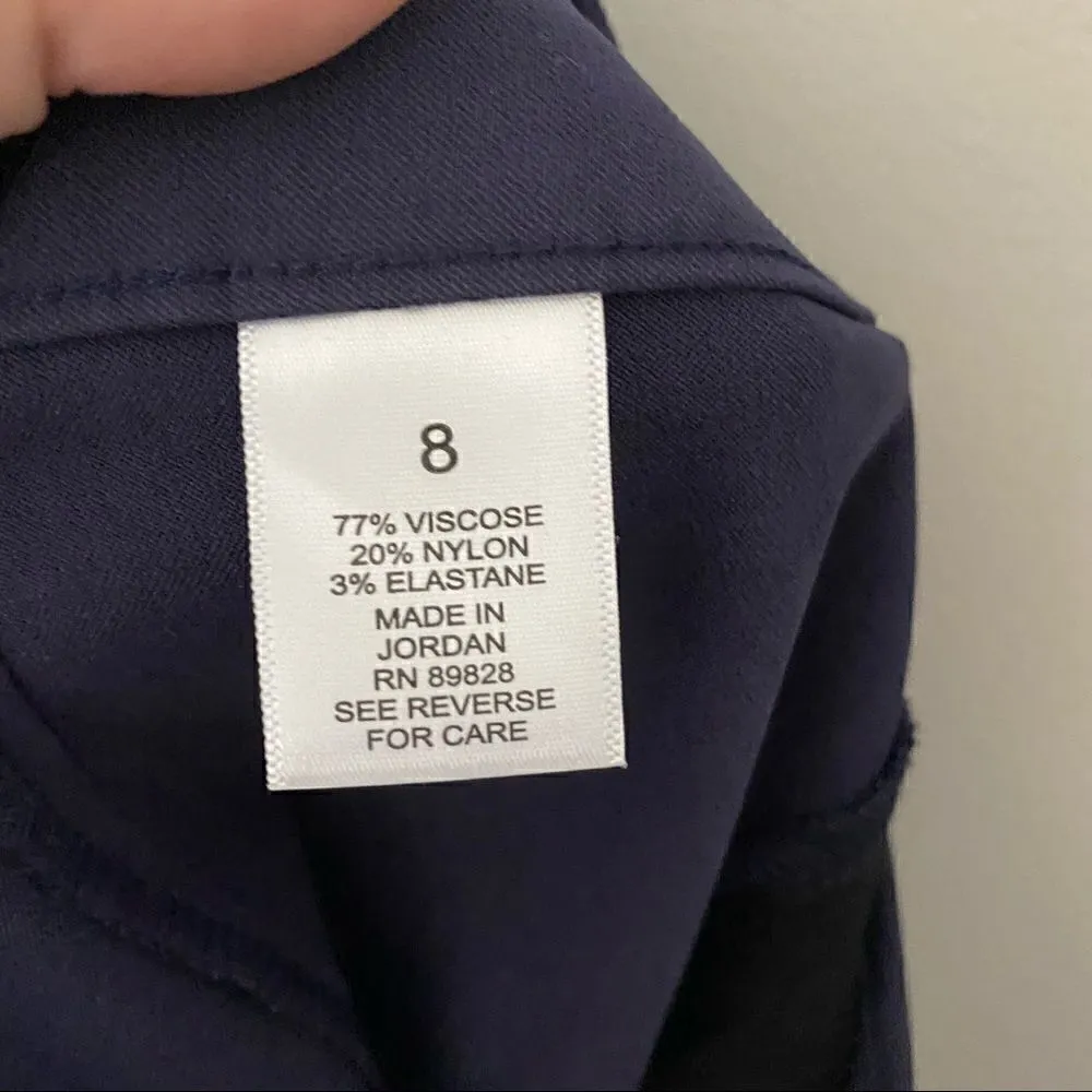 Martha Steward navy Ponte pullover slits sz 8 Blue - Image 6