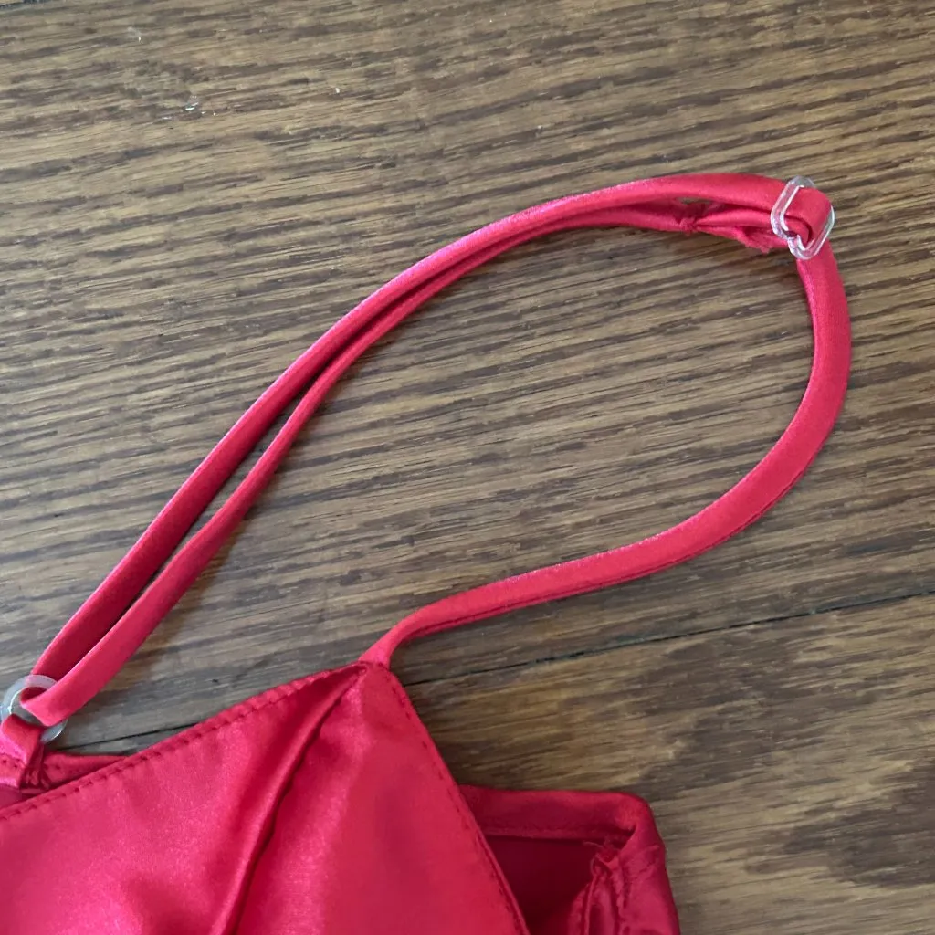 Coquette Silky Cropped Camisole with Boys Adjustable Straps Size Medium Feminine - Image 5