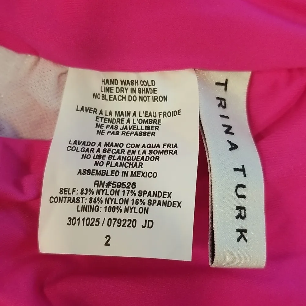 💕TRINA TURK💕 Monaco Solids One Shoulder One Piece Swimsuit ~ Pink 2 NWOT - Image 12