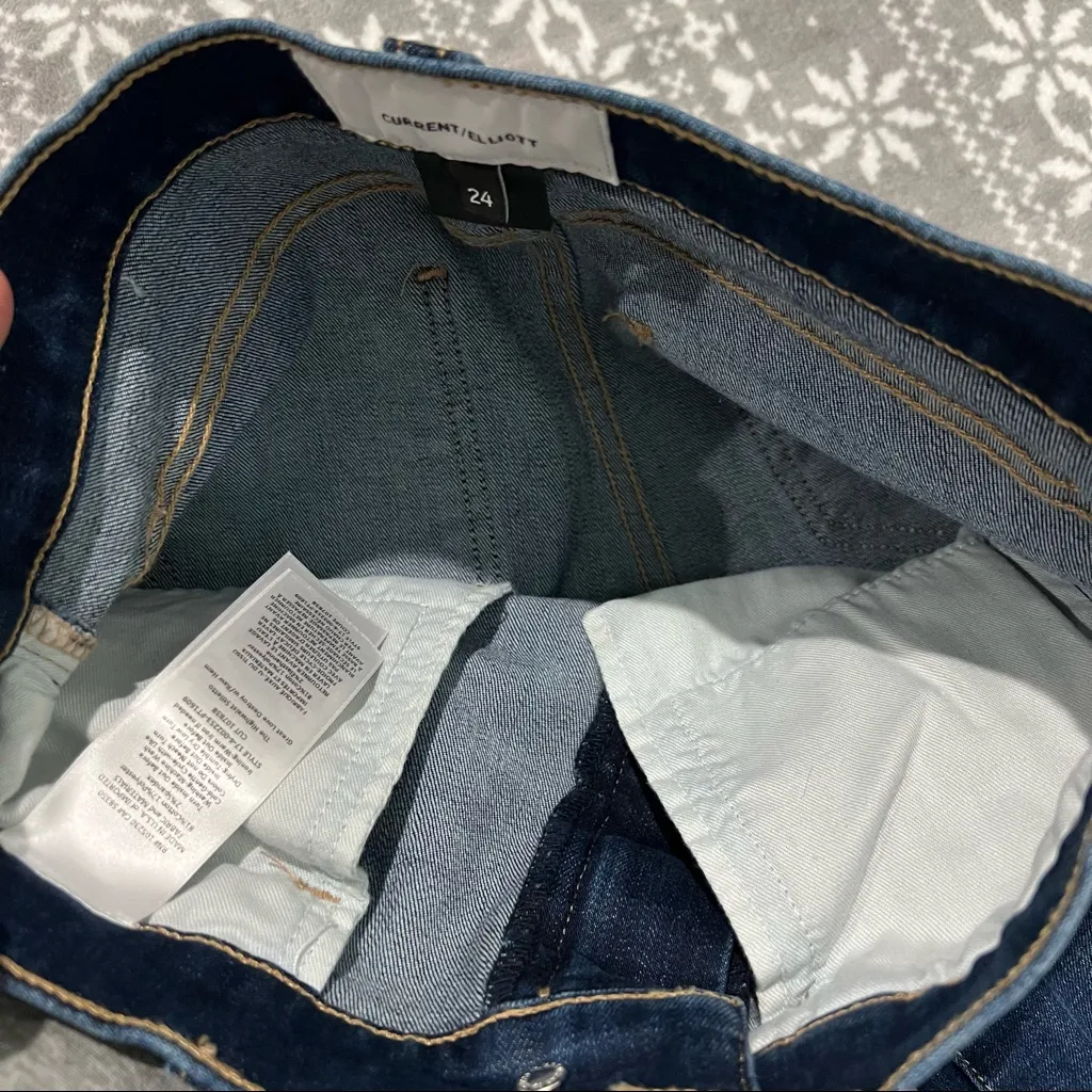 New Current/Elliott The‎ High Waist Stiletto Great Love Destroy w/ Raw Hem Jeans - Image 9