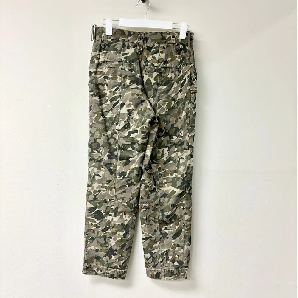 Zadig & Voltaire Pilote Camouflage Mid-Rise Straight Ankle Pants Green 36 / 4 - Image 3
