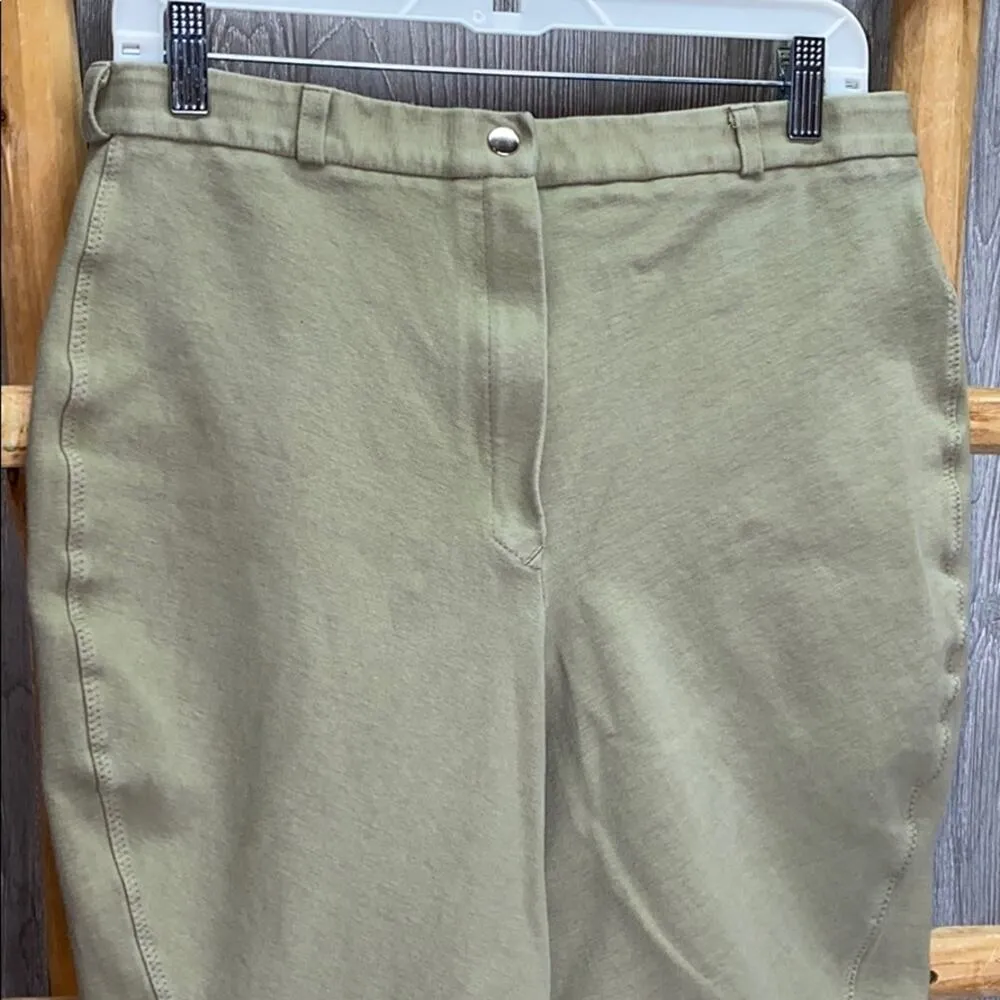 On Course Equestrian Horseback Riding Khaki Pants Tan Size 30 - Image 2