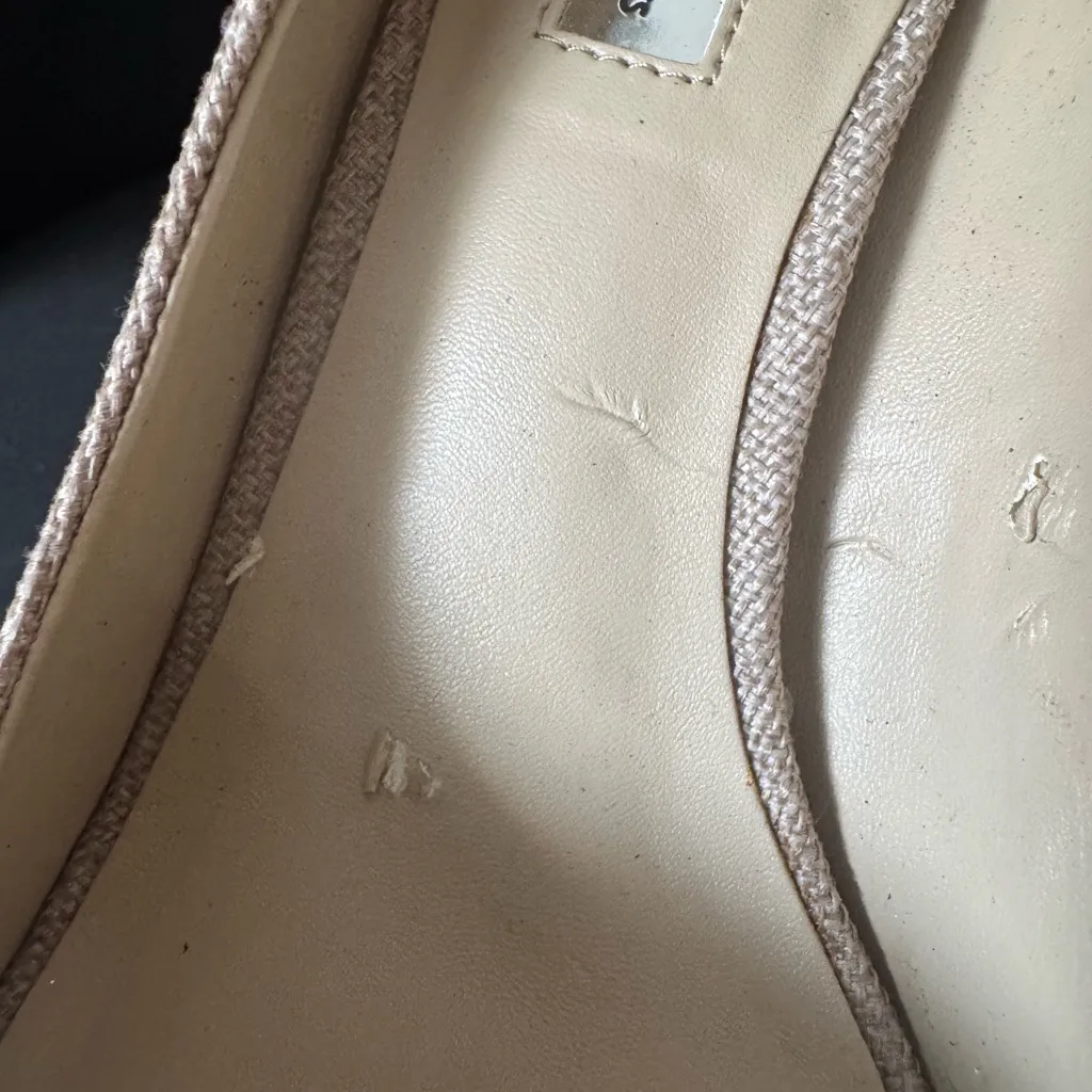 INC International Concepts Rhinestone Nude High Heel Shoes Tan Size 8 - Image 7