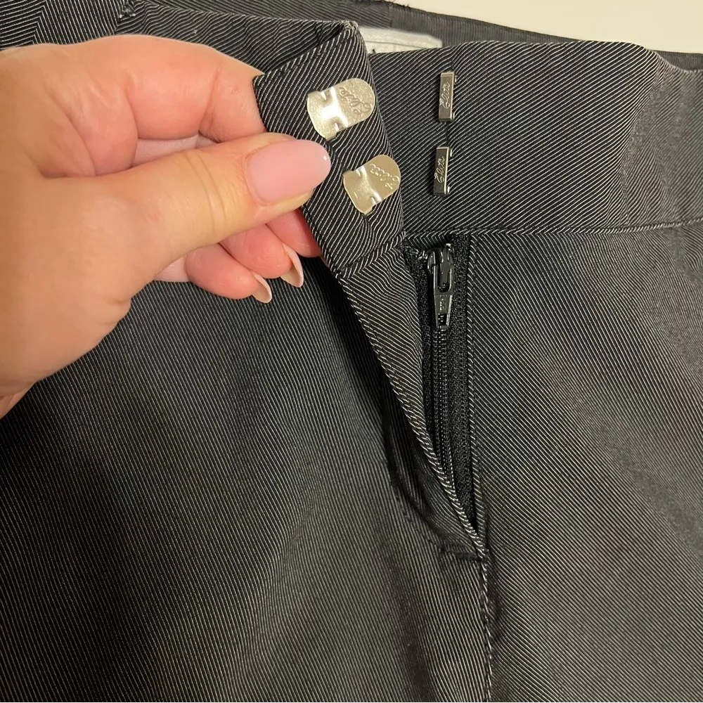 Adidas Pants Womens charcoal Gray Chino Lightweight Casual Zip Pocket, sz 6 - Image 9