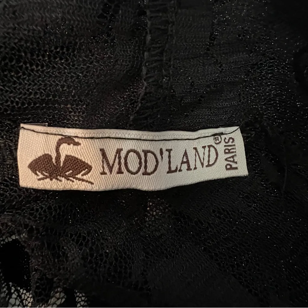 Mod Land Womens Black Lace Whimsigoth Cardigan Size M Sheer Boho Fairy Grunge Size M - Image 7