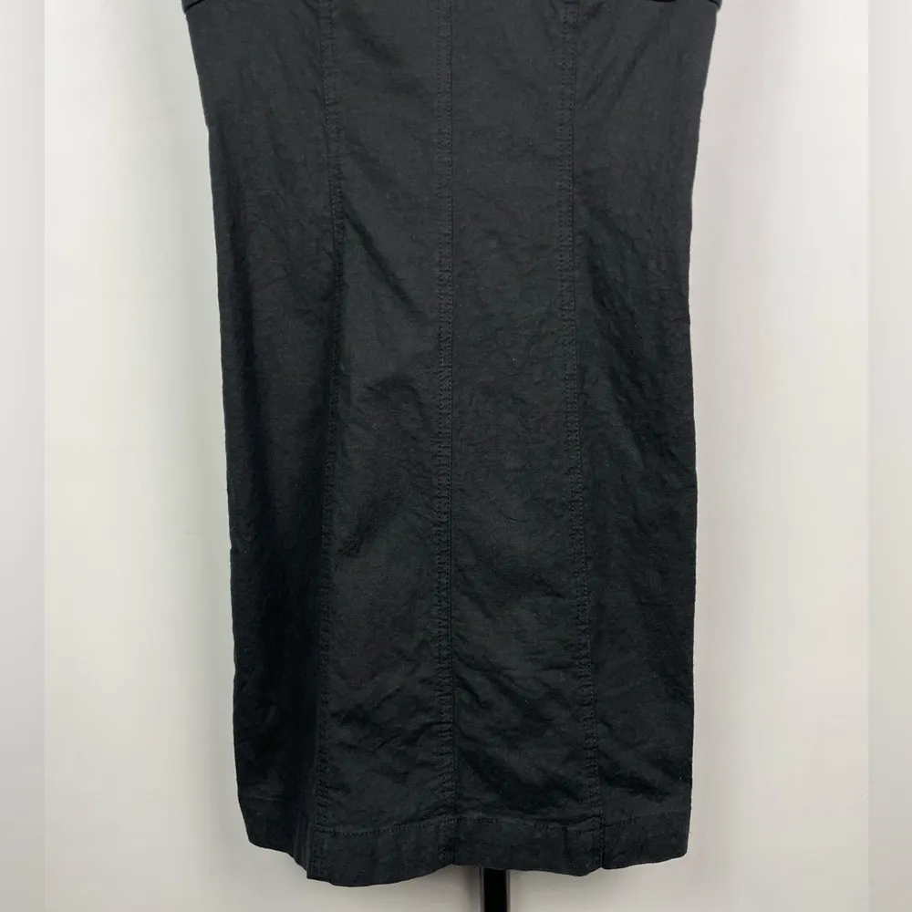 Urban Outfitters Black Linen Blend Sweetheart Fitted Mini‎ Dress - Image 4