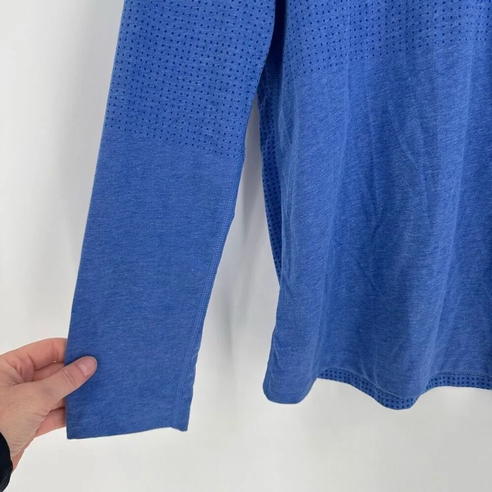 NWT Adidas Women's Aeroknit Climacool Polka Dot V Neck Training Shirt Blue Large - Image 8