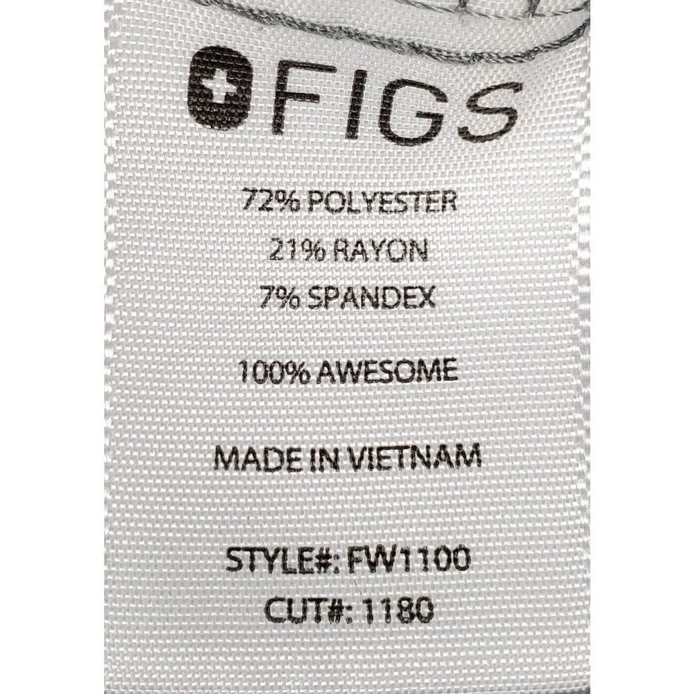 Figs Technical Collection Casma Three-Pocket Scrub Top Extra Small Grey Medical - Image 5