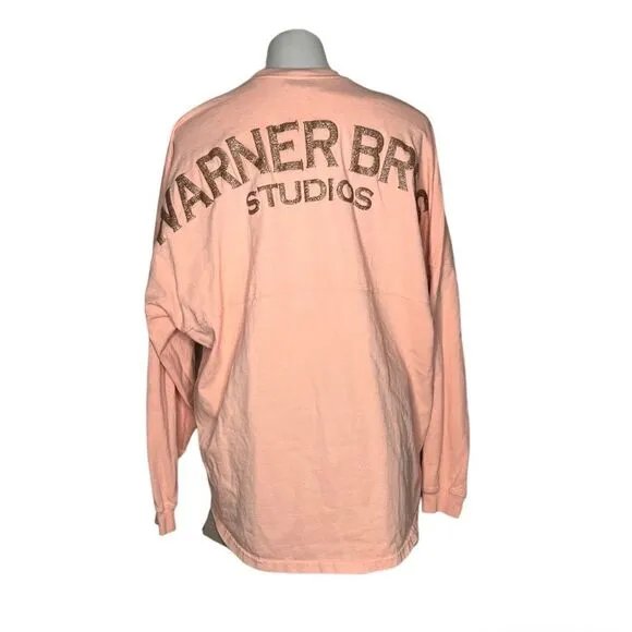 SPIRIT JERSEY Warner Bros Studios Peach Color Long Sleeves Size XL - Image 2