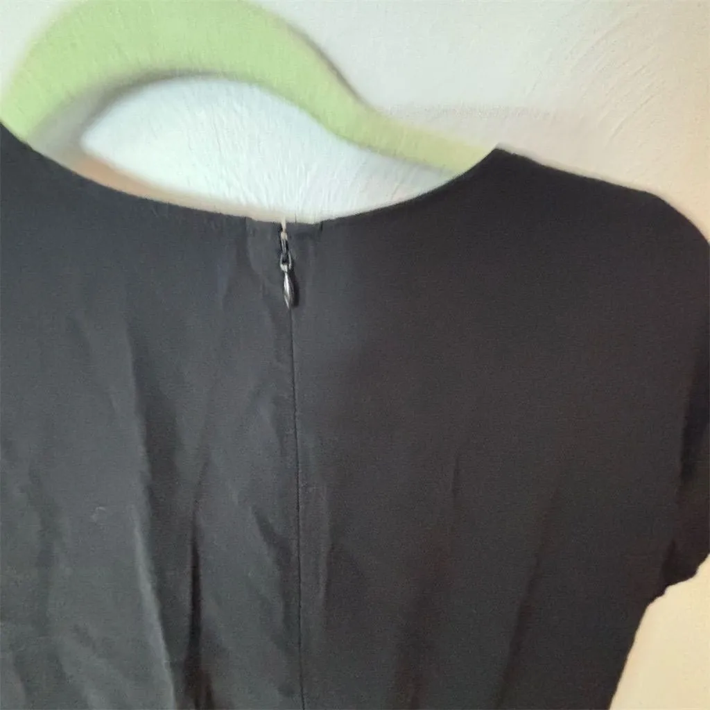 Eileen Fisher‎ Women's Black Cropped Wide Leg Jumpsuit Size S - Image 6