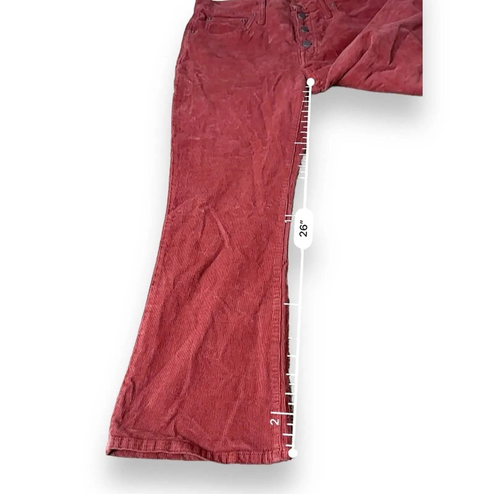 Madewell‎ Cali Demi-Boot Jeans in Corduroy: Button-Front Edition Sz 30 NEW - Image 15