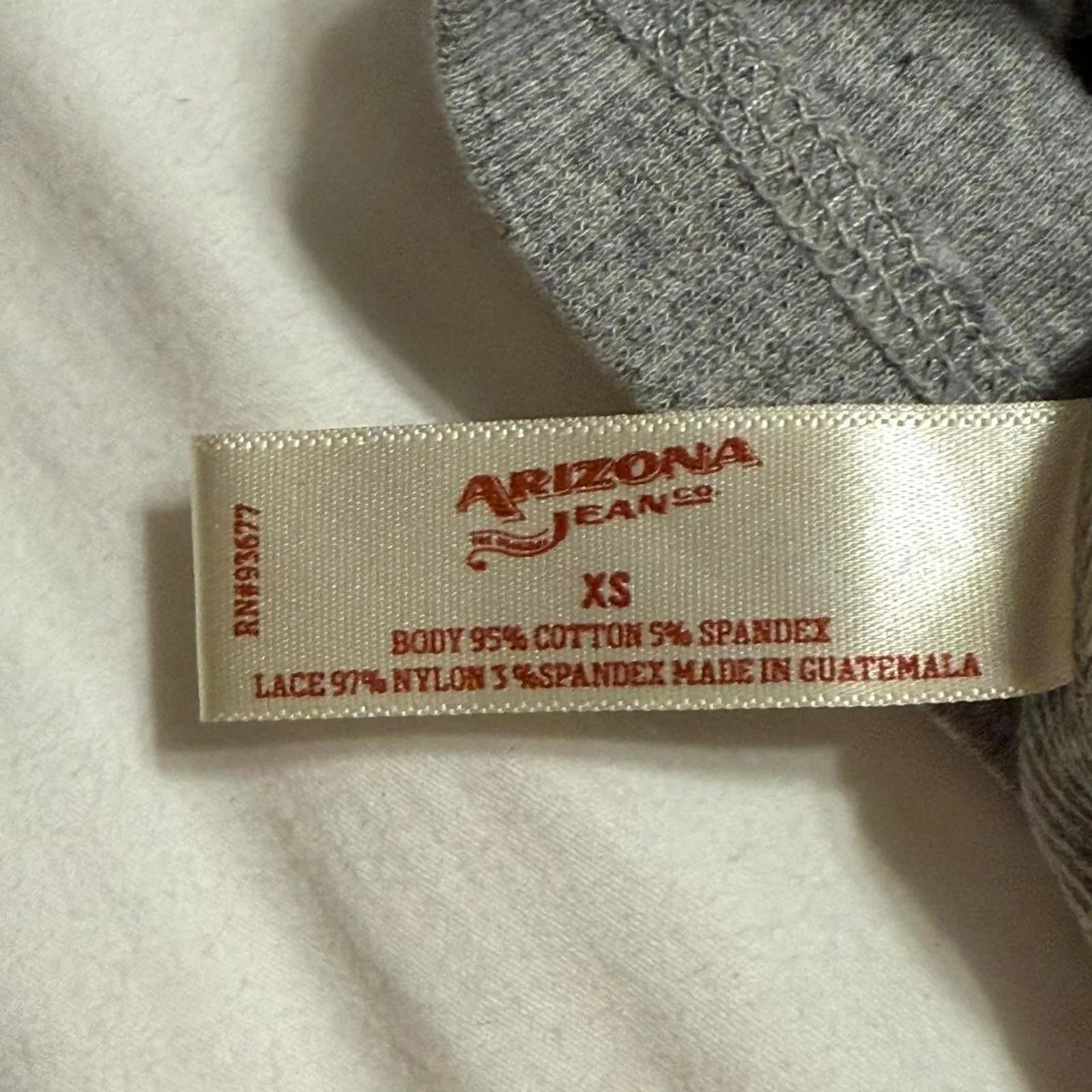 NWT Arizona Jean Co. Gray Lace Ribbed Tank Top XS - Image 5