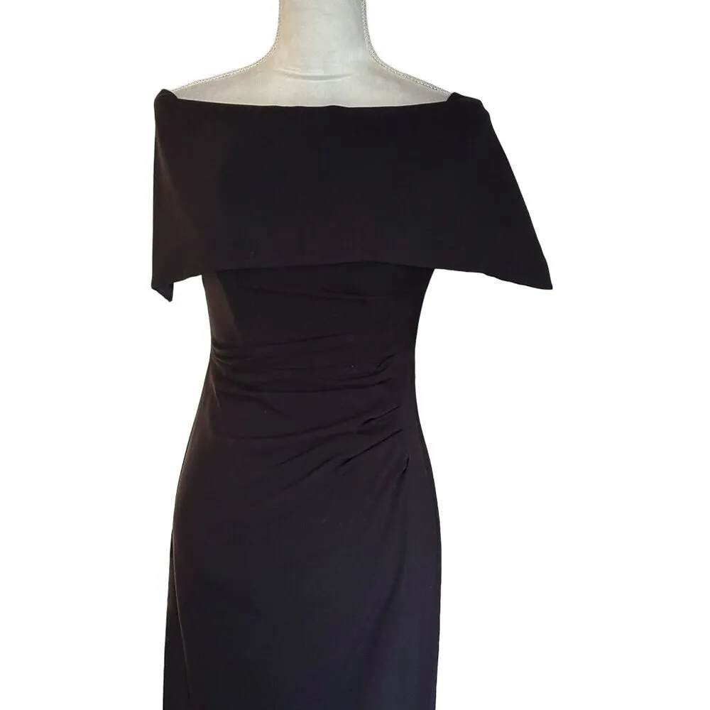 Vince Camuto Ruched Off-The-Shoulder Evening Gown Size 2 With Fold over Detail - Image 10