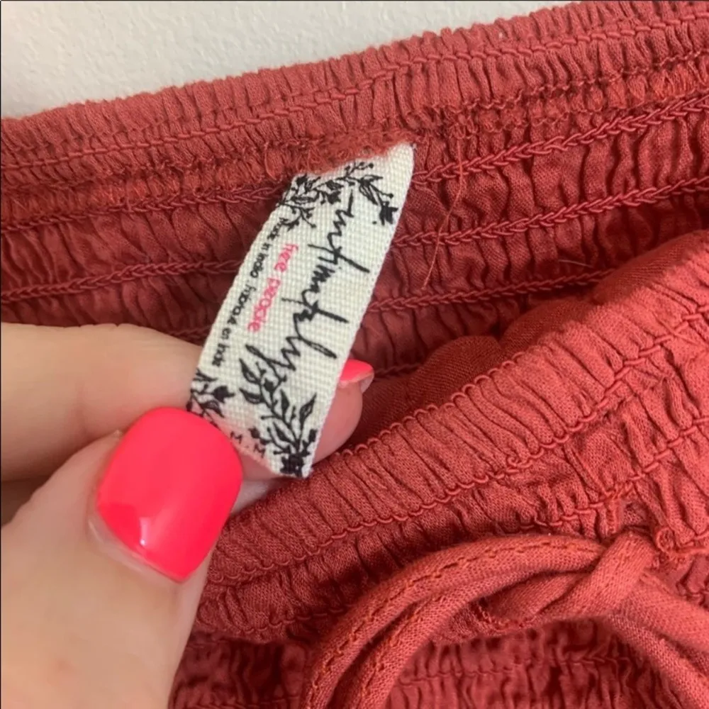 Free People Beach Babe In Terracotta Smocked Dress - Image 5