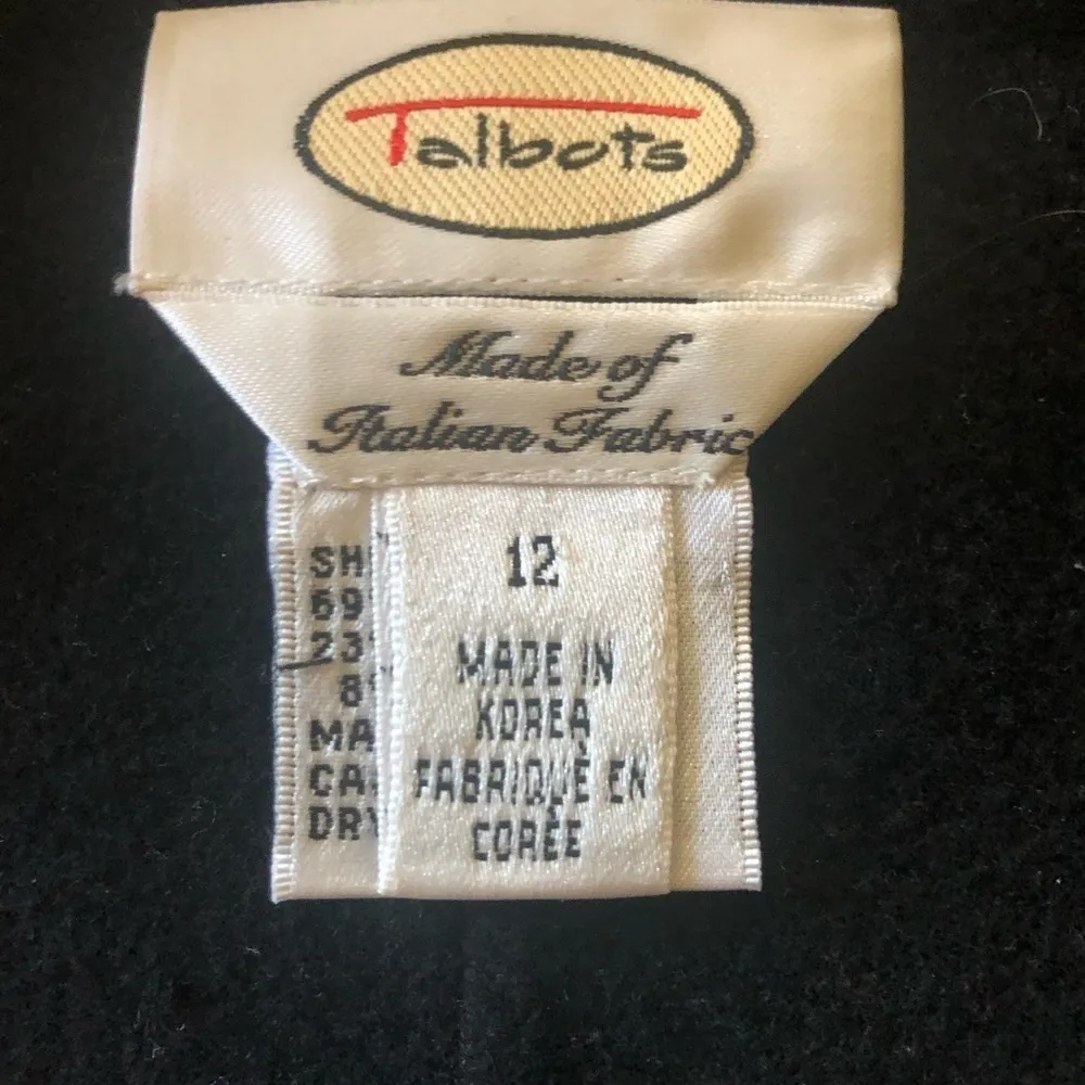 VTG Talbots Wool CASHMERE Dark Blend Pink Open Concept Blazer Jacket 12 Winter - Image 8