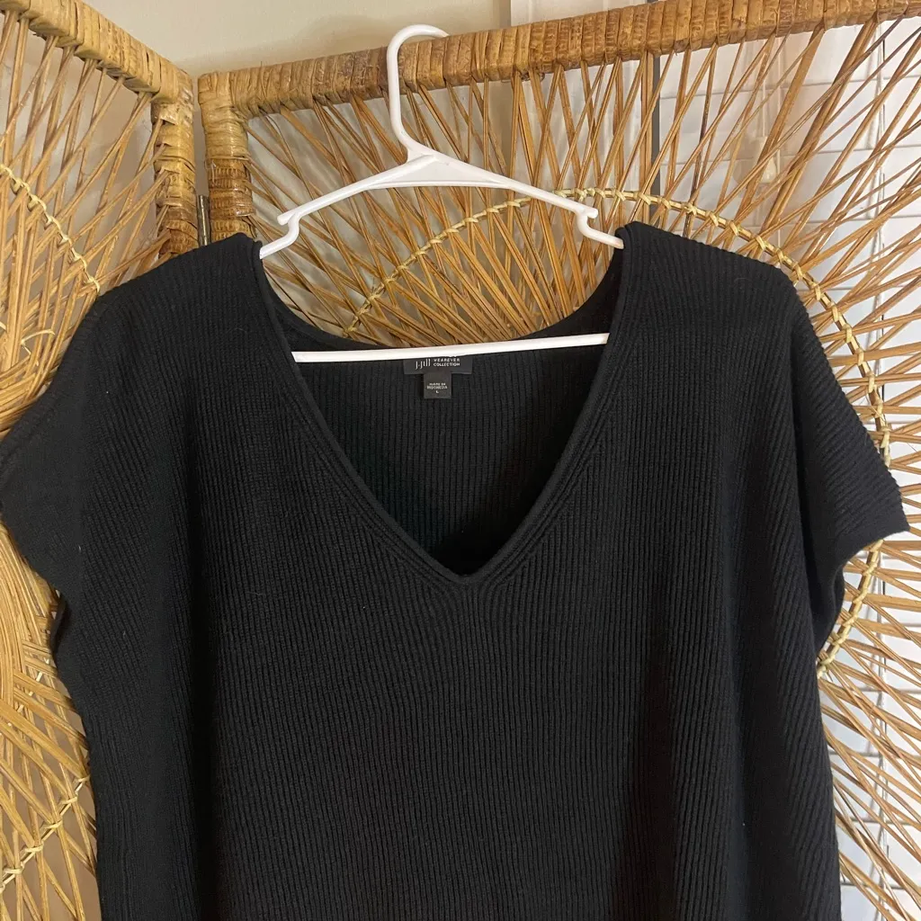 J. Jill Whereever Collection V Neck Ribbed Sweater Top V - Image 5