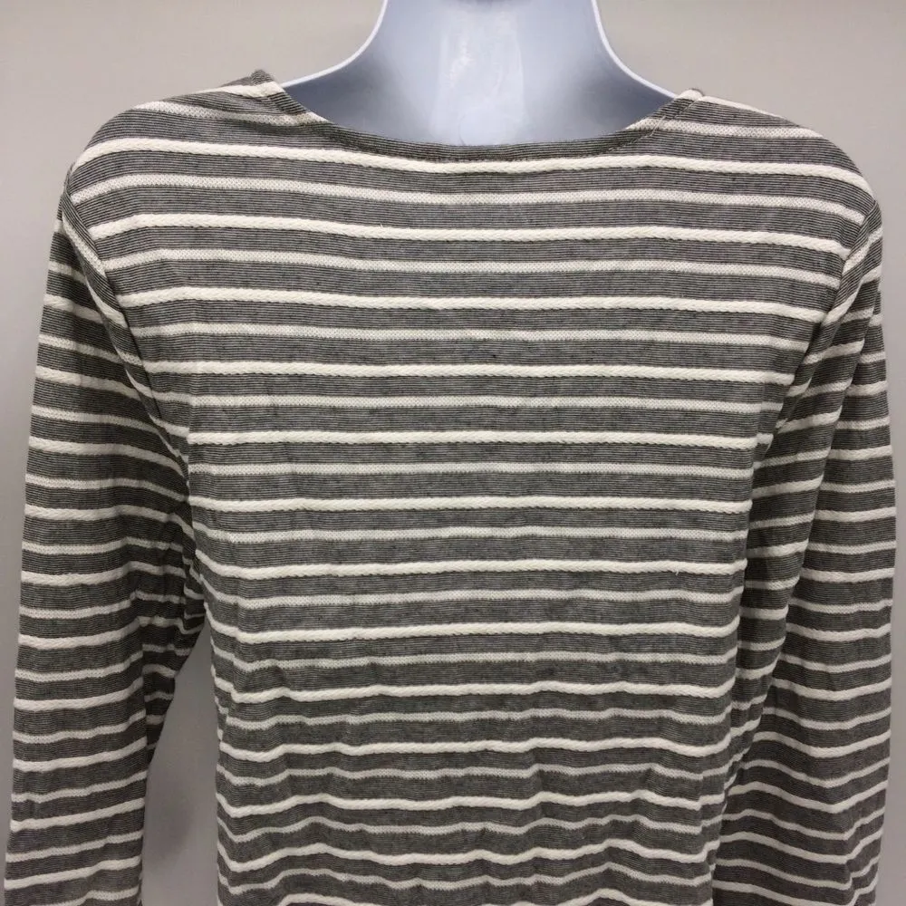 A New Day Long Sleeve Textured Tee Shirt w/Textured Stripe w/Attached Belt-Sz L - Image 7