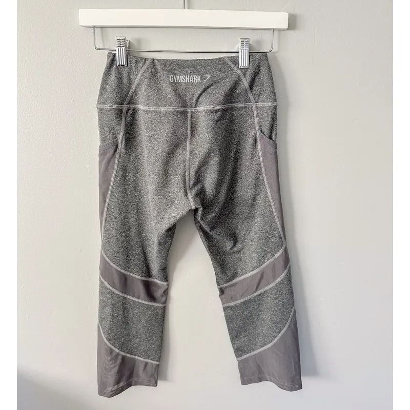 Gymshark Cropped Grey Leggings - Image 8