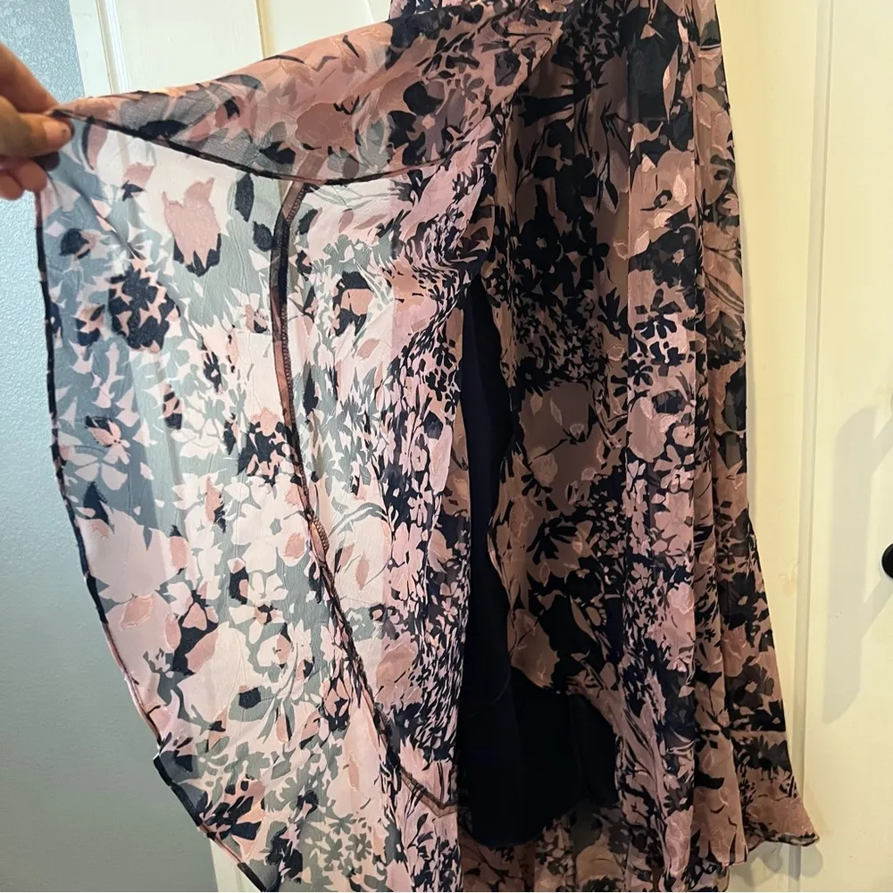 David's Bridal Metallic Floral A-line Tank Dress Gown Maxi Size 18 Easter - Image 4