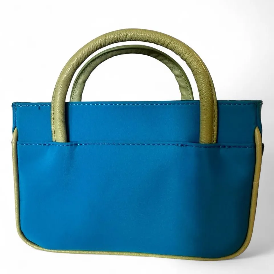 TALBERY Mini Microfiber Tote – NWT Blue - Image 2