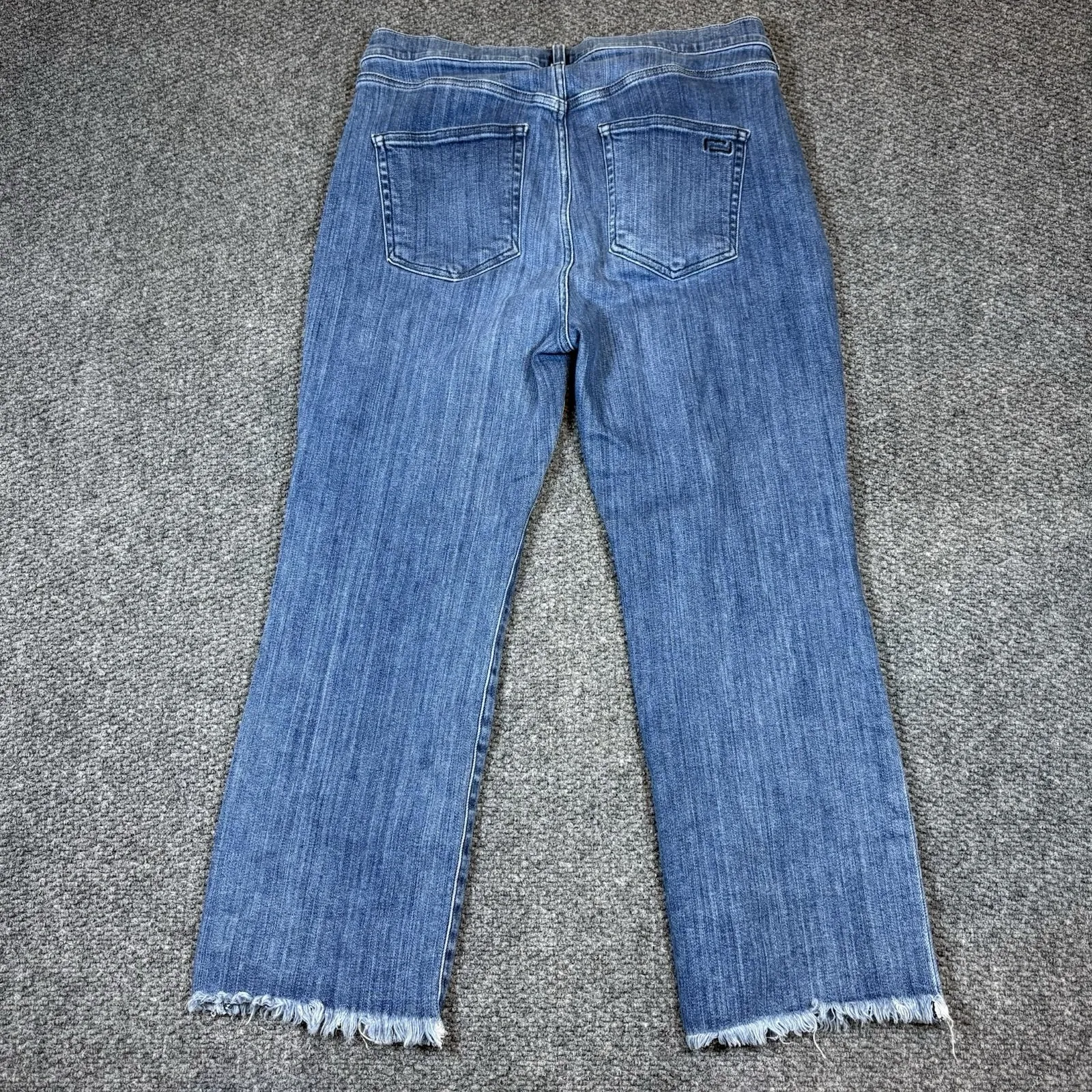 AYR "The Bomb Pop" Jeans Women 34S Women's High Rise Raw Hem Straight Leg Crop - Image 2