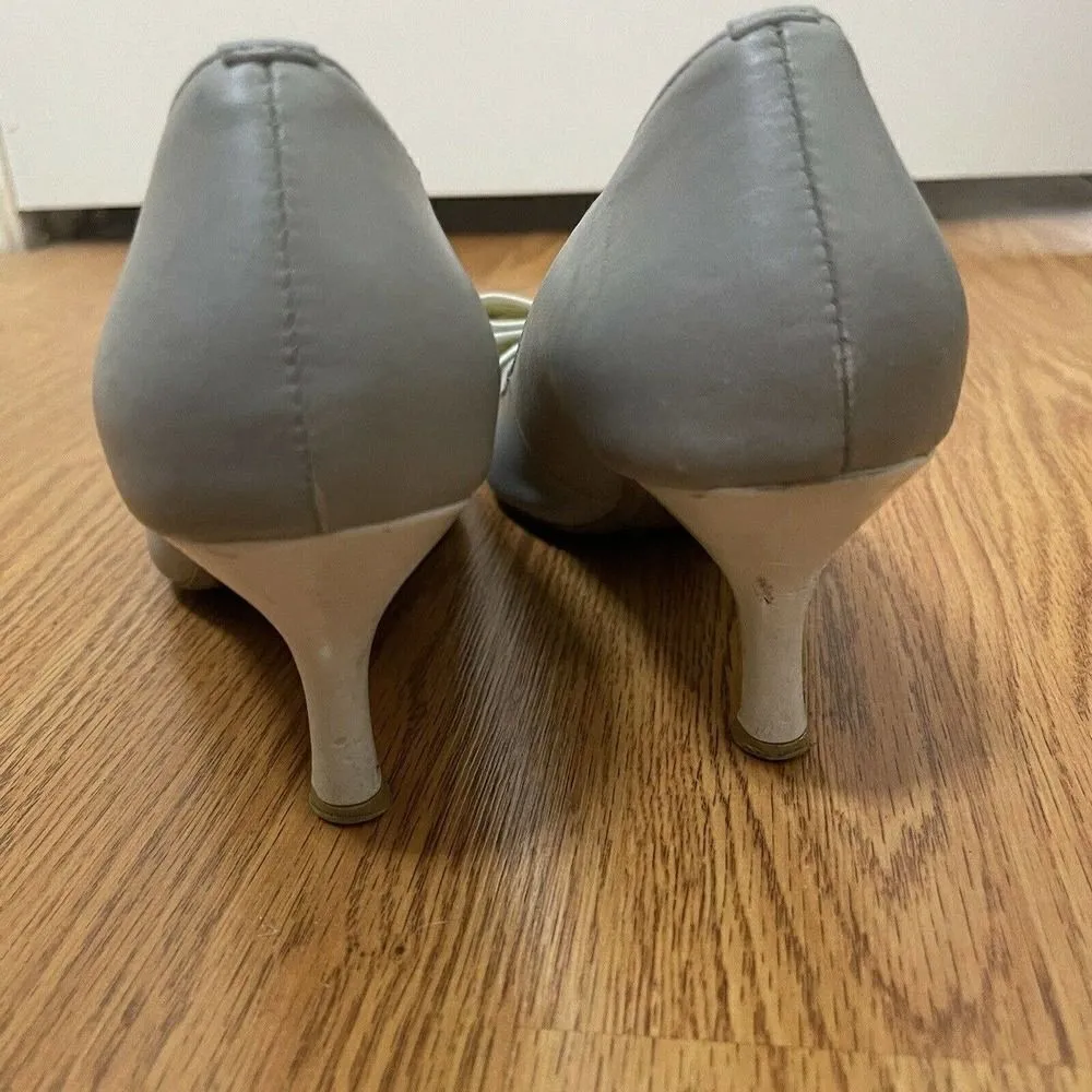 JEFFREY CAMPBELL IBIZA SITUATION Grey BOW HEELS - Image 7