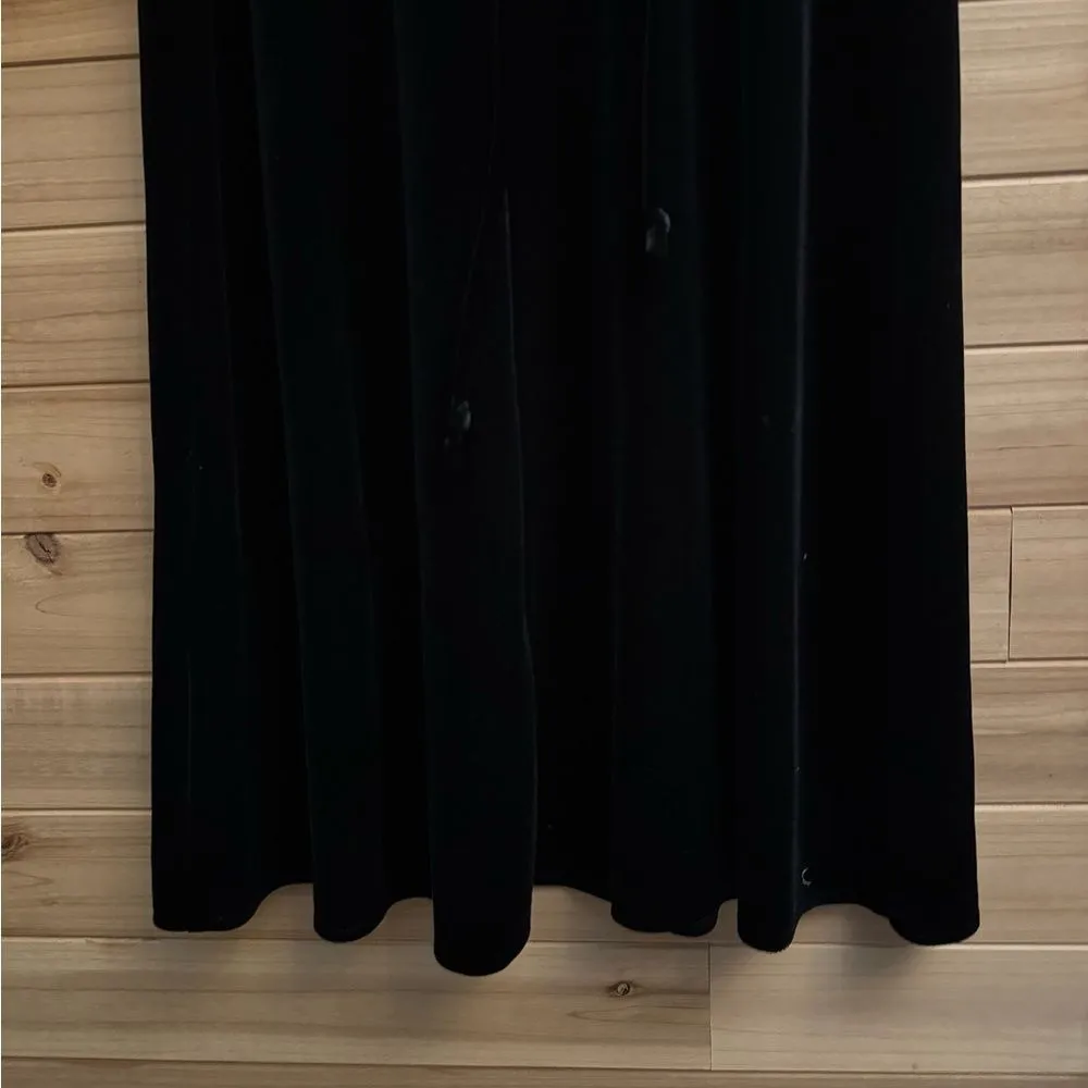 Another Thyme Size Large Maxi Velvet Dress Sparkly Red Floral Whimsigoth Black - Image 10