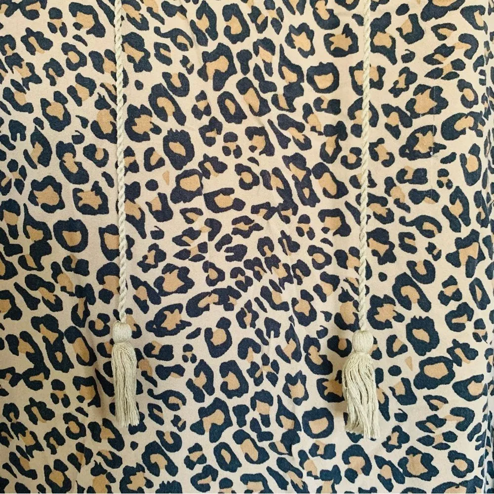 Anthropologie Beach Lunch Lounge Leopard Print Causal Sundress Tank Dress - Image 3