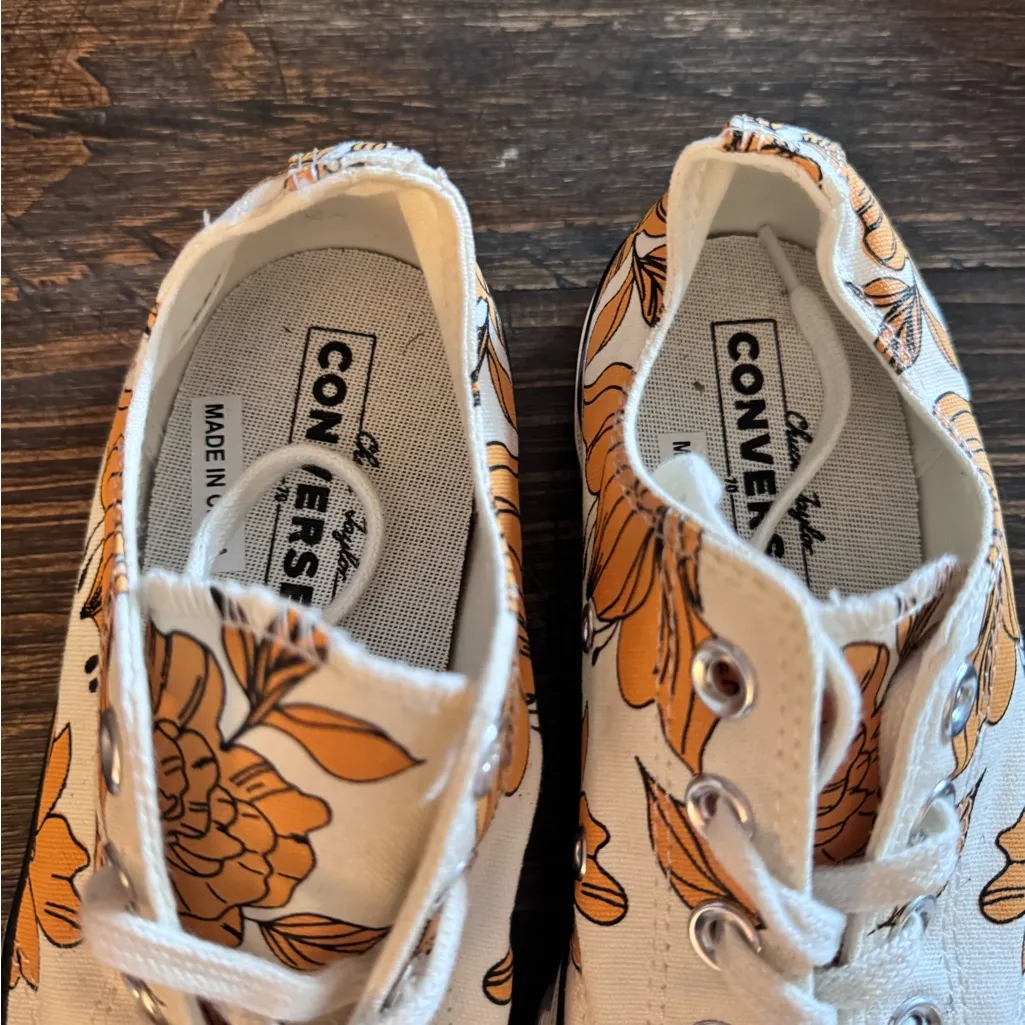 NWOB Converse Chuck 70 Floral Print Low Top Sneakers size 8 - Image 5