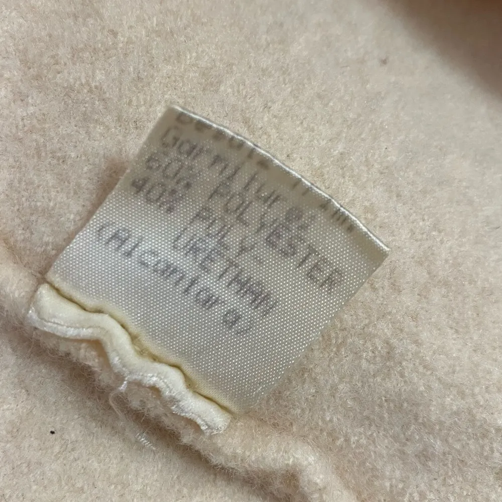 Vintage 100% new wool cream bomber jacket Size L - Image 11