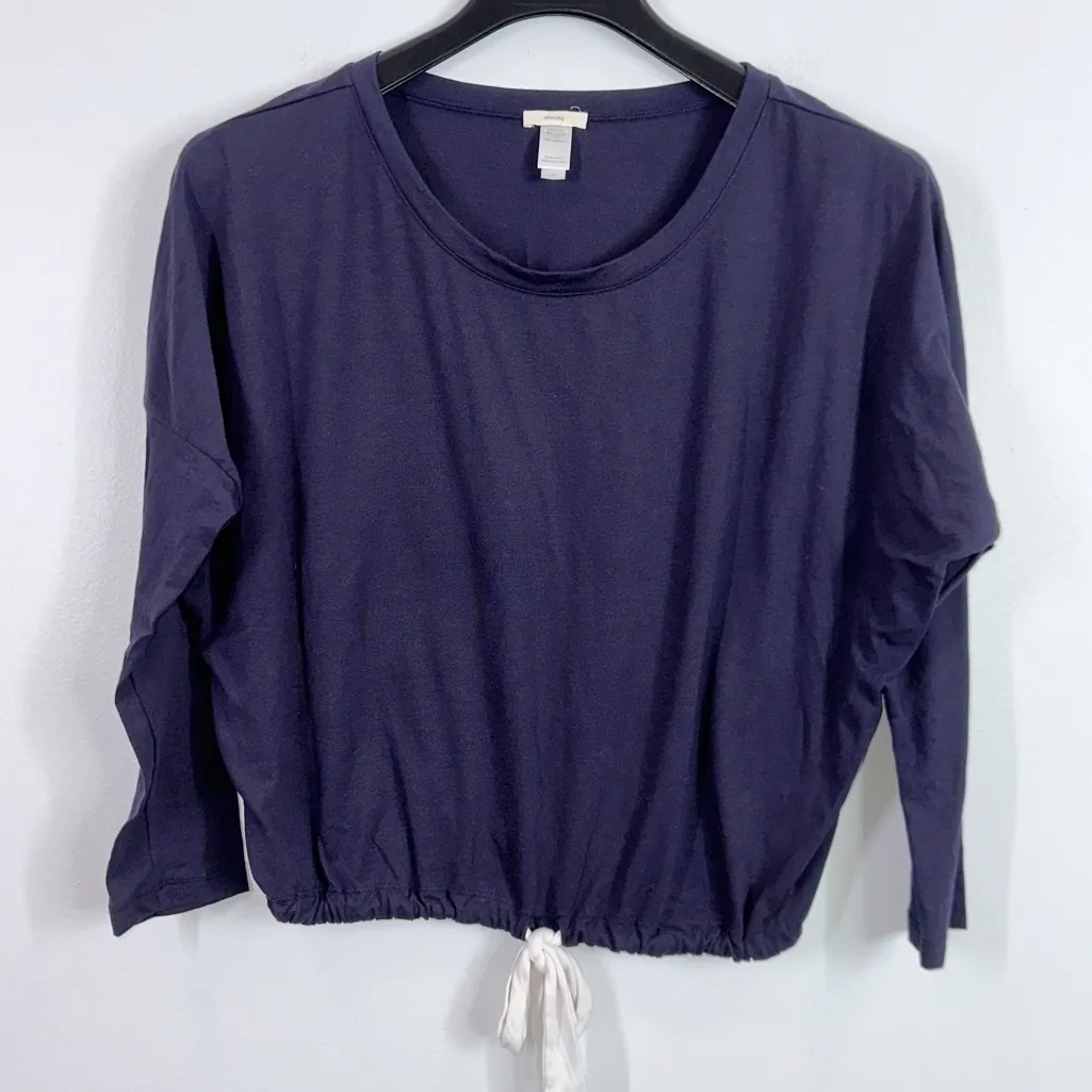 Eberjay  navy slouchy loungewear top size small - Image 2