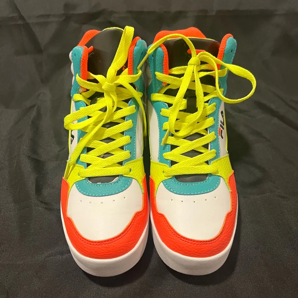Fila Women’s High Top Multicolor Sneakers Athletic Shoes Size 8.5 - Image 3