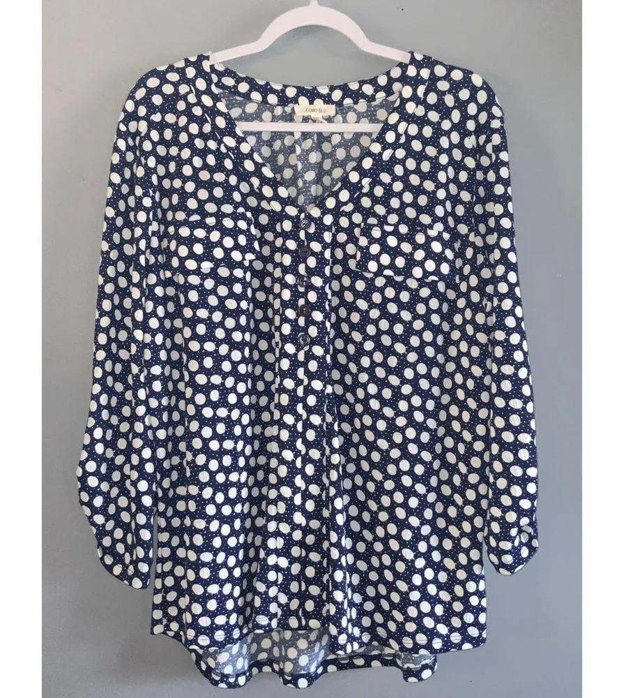 Como Blu Blue & White Polka Dot V - Image 2