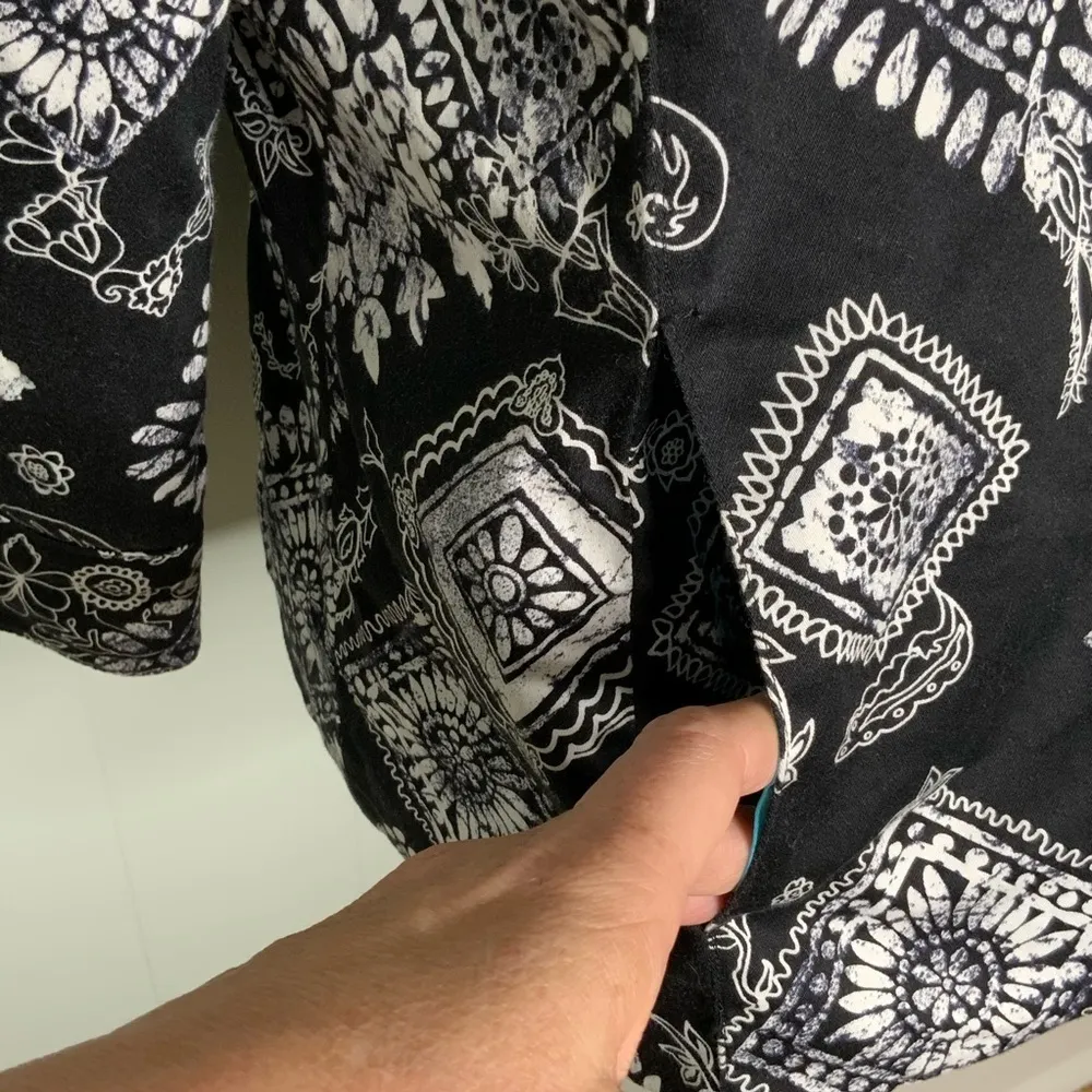 Coldwater Creek Black & White Floral Casual Career Dressy Stylish Jacket 10P - Image 9