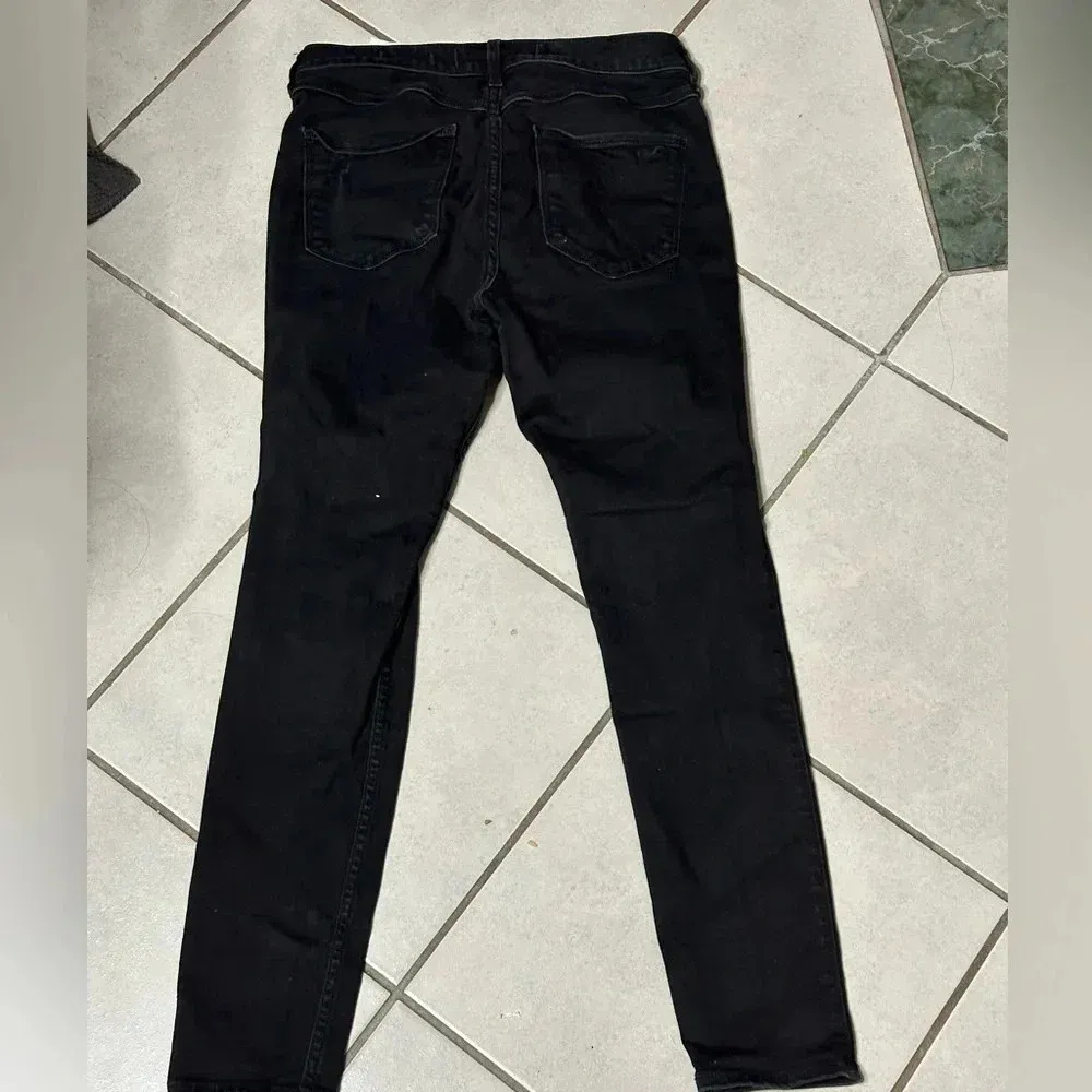 Hollister Women Black High Rise Jean Jeggings Advanced Stretch Ripped Size 9R - Image 8