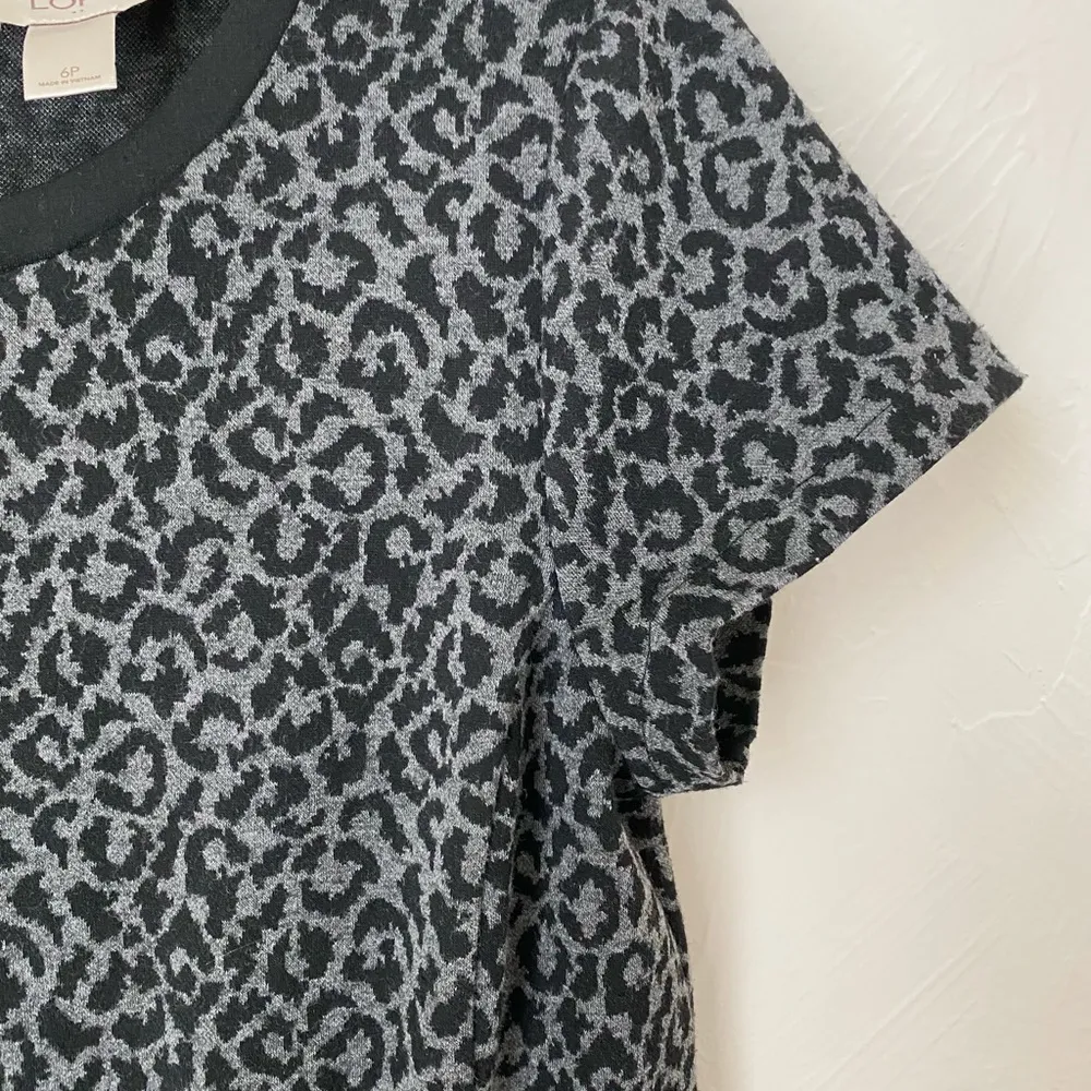 Loft leopard short sleeve dress▪️size 6P - Image 3