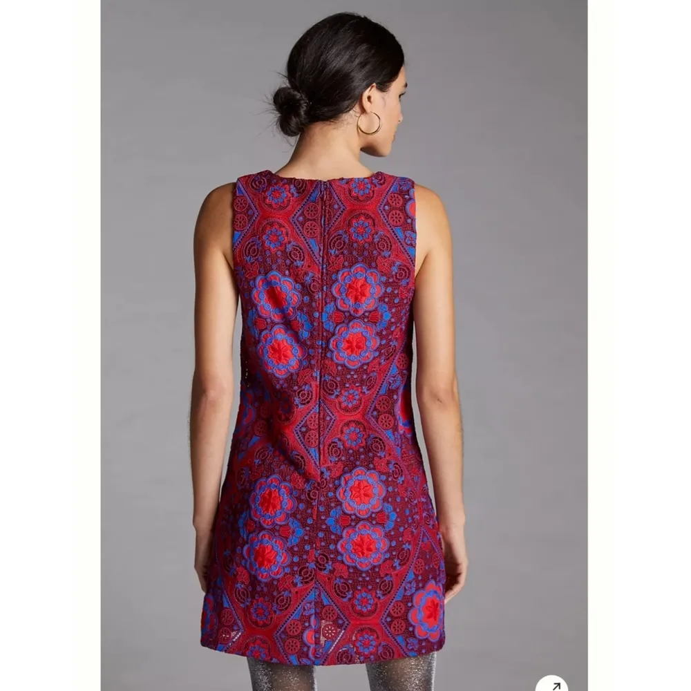 Anthropologie Eva Franco Eyelet Mini Dress size 6 - Image 3