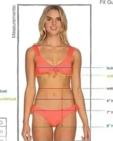 Isabella Rose Blossoms Asymmetrical Ruffle One Shoulder Floral Bikini Top M Pink - Image 8