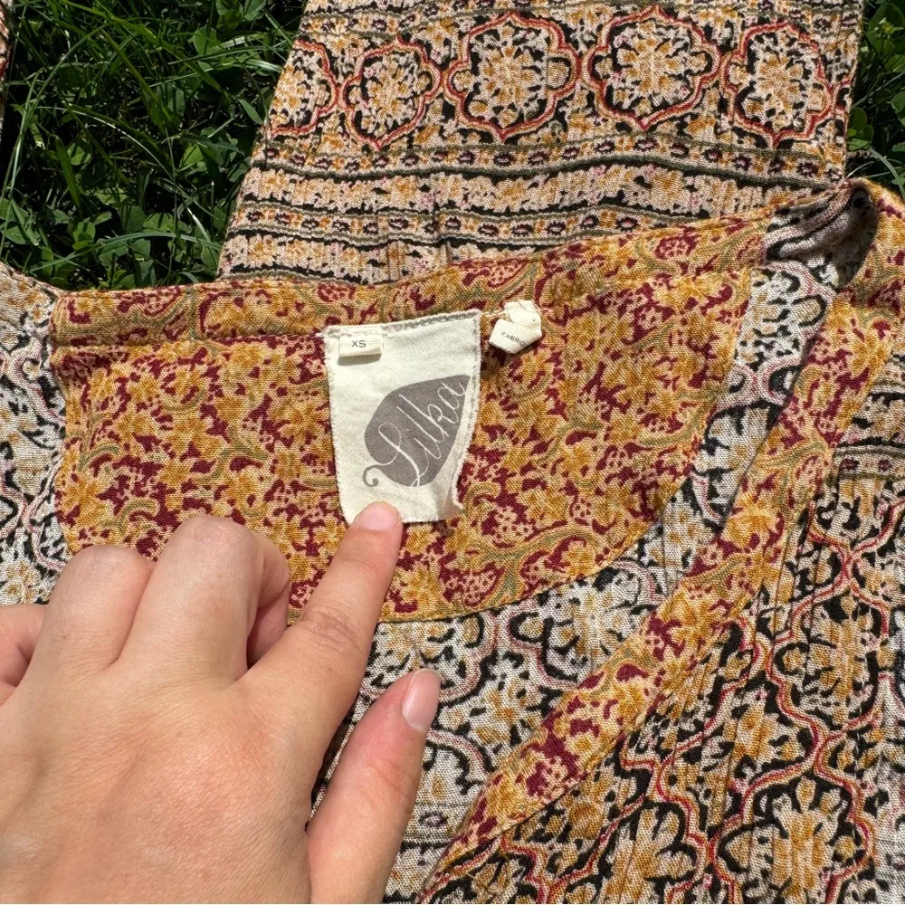 Anthropologie Lilka Boho Paisley Print Danie Cropped Sleeveless Jumpsuit - Image 6