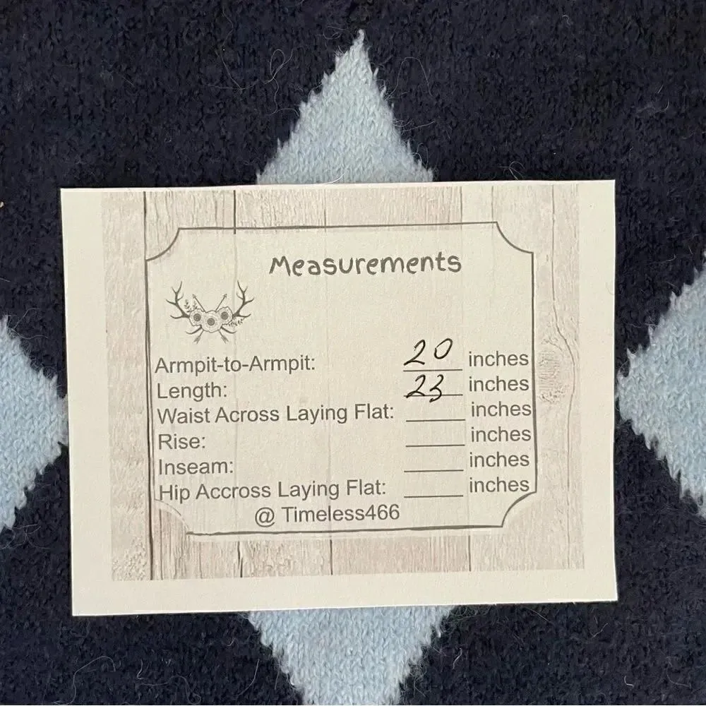 BP DISCO VEST SWEATER:BLUE- NAVY DIAMOND:S
BLUE SZ S - Image 12