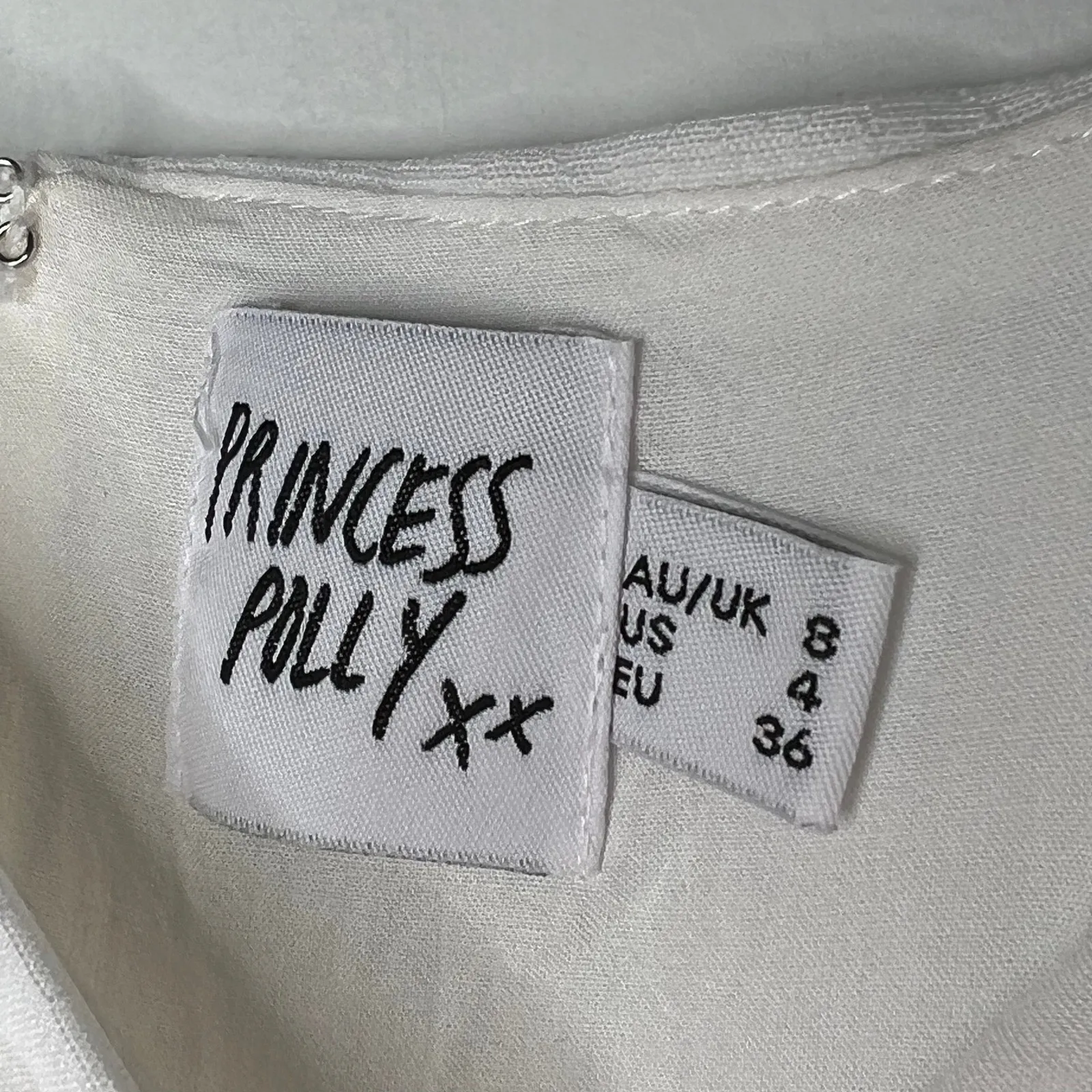 Princess Polly Molina White Mini Dress Size 4 - Image 6