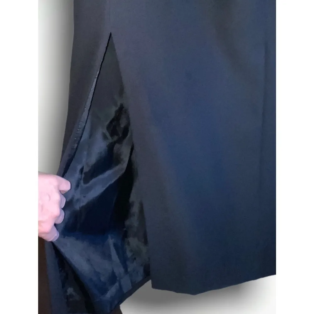 Vintage Ever Beauty Black Knit & Satin Sleeveless Formal Maxi Dress Size 6 - Image 8