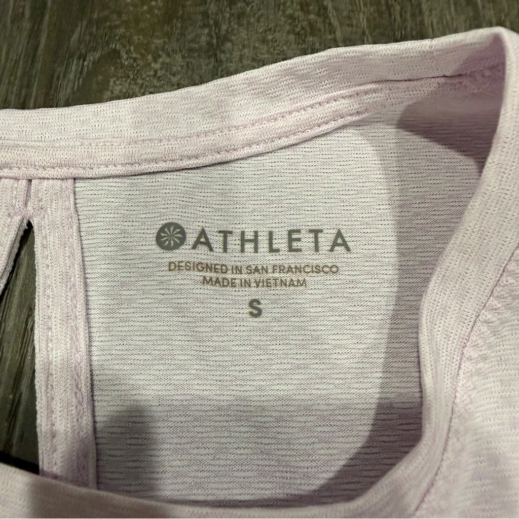 Athleta Light Pink Keyhole Back Tank Top - Image 4