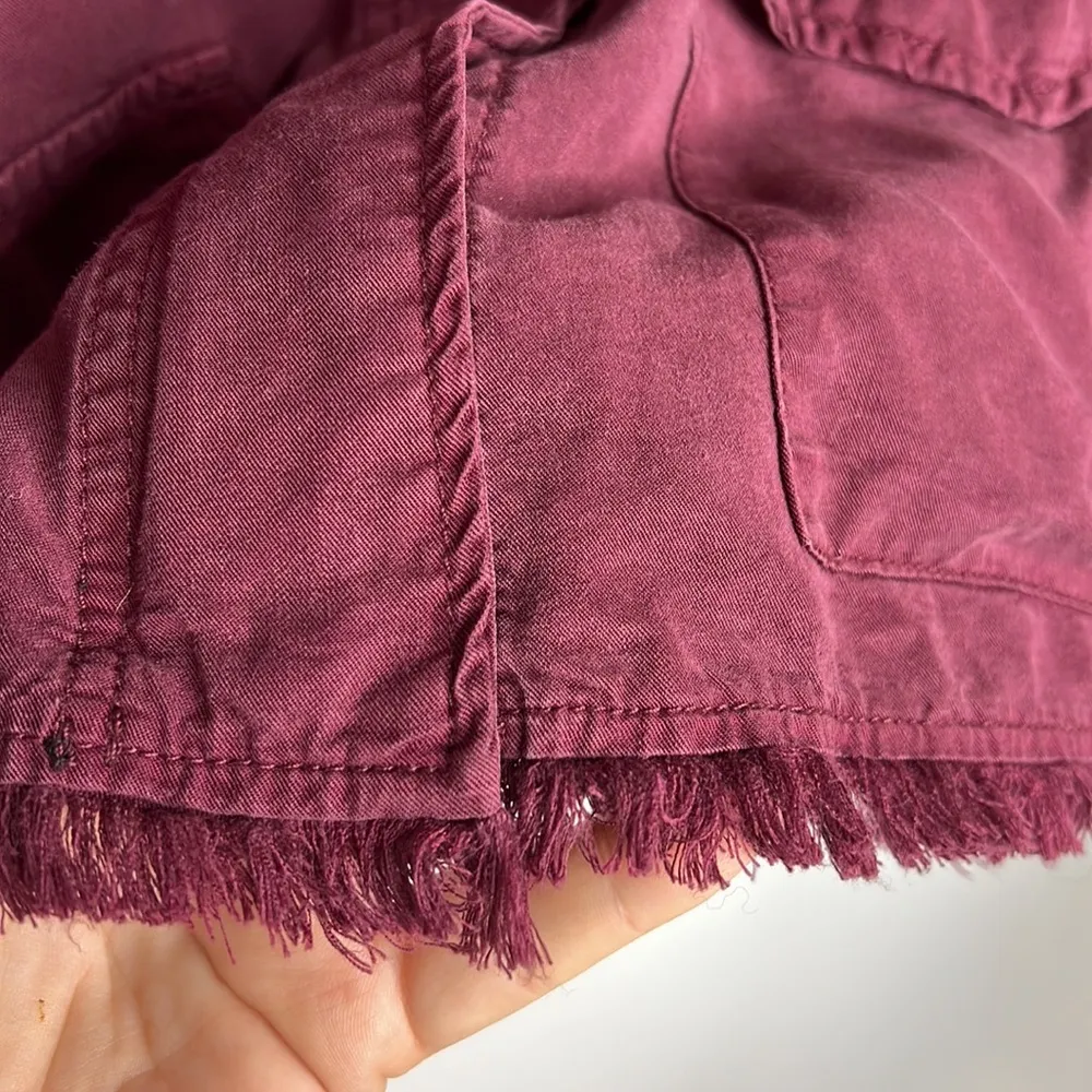 Anthropologie Sanctuary Burgundy Fringe Jacket - Image 6