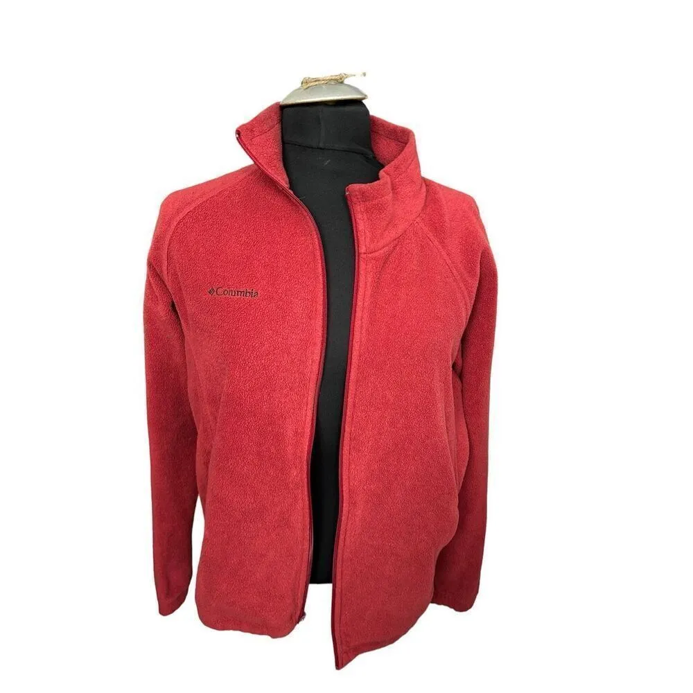 Columbia size large red women’s full zipper - note broken zipper (but functional - Image 8