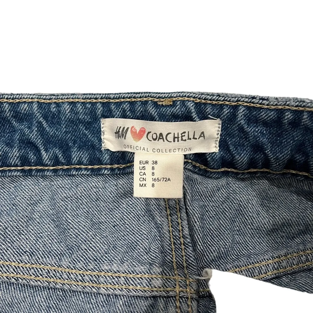 H&M X Coachella Distressed Tribal Fringe Shorts - Image 12