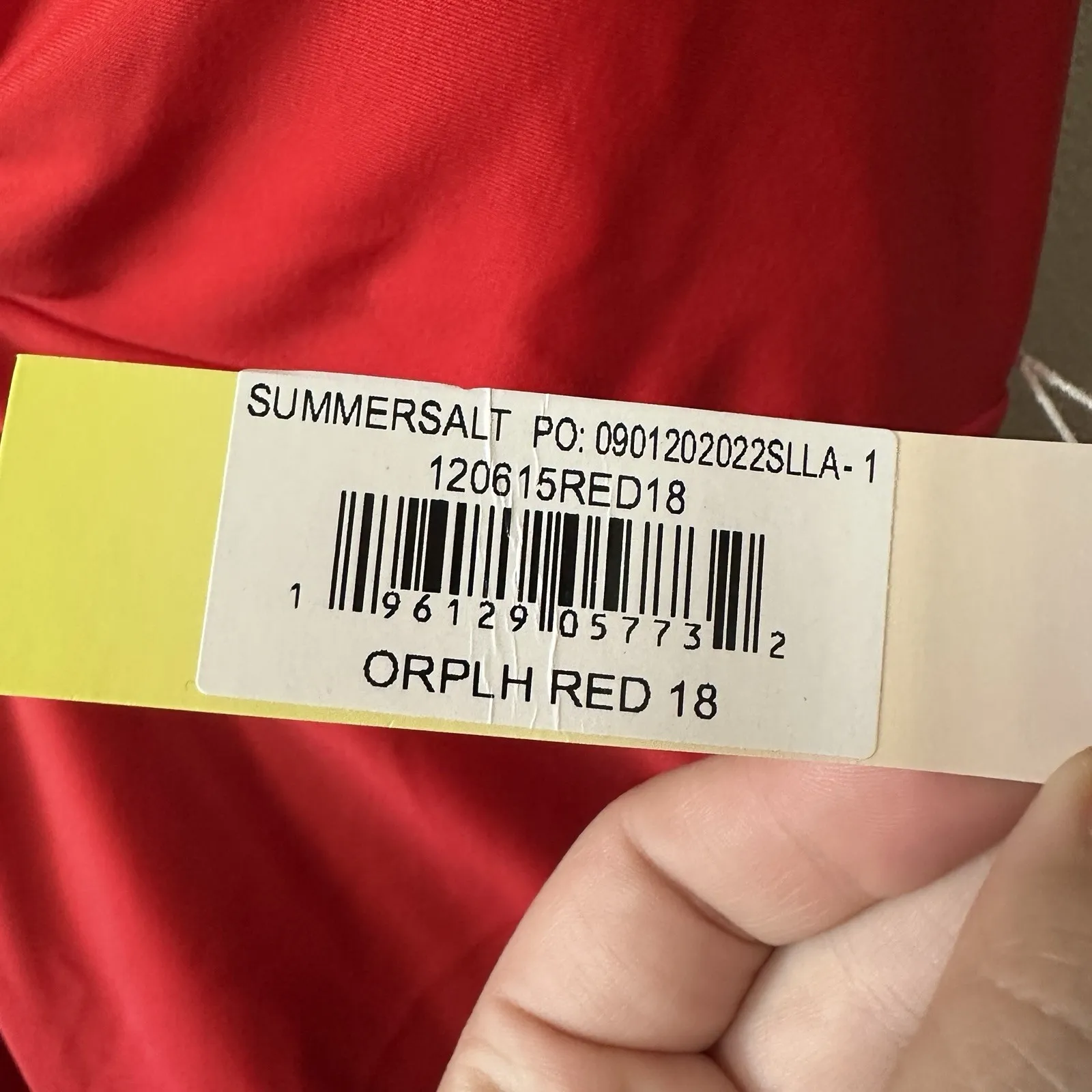 NEW Summersalt The O Ring Reef One Piece Swimsuit Red‎ Plunge Deep Vneck Size 18 - Image 7